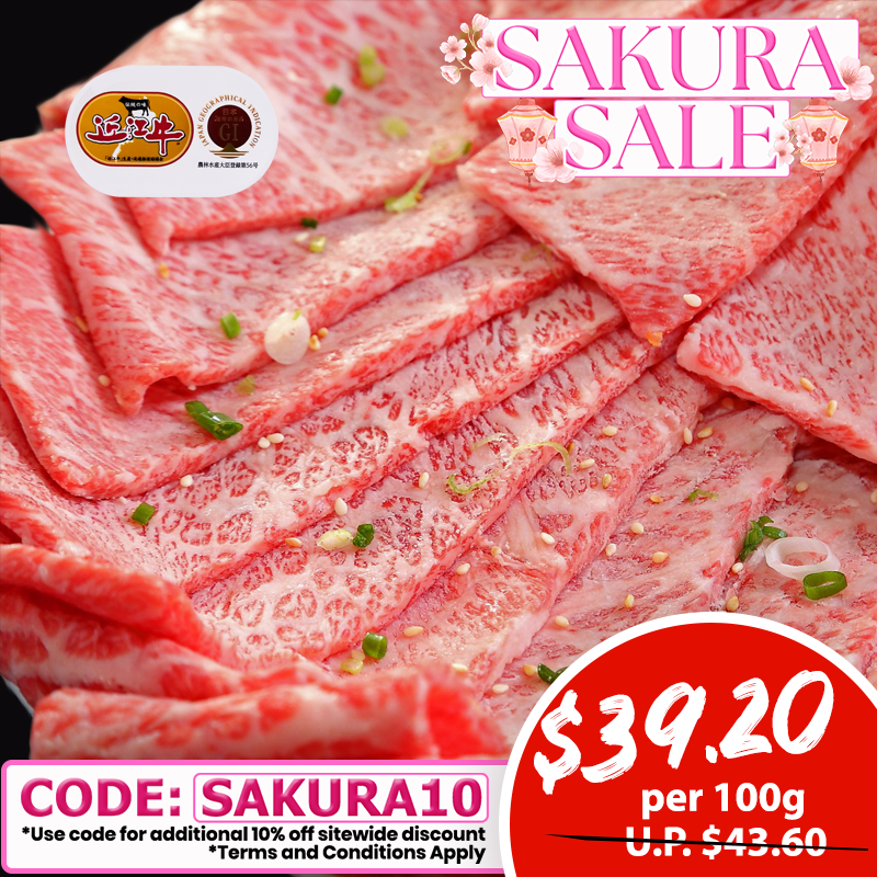 A5 OHMI Beef Super Premium Karubi (Sirloin/Ribeye) 100g