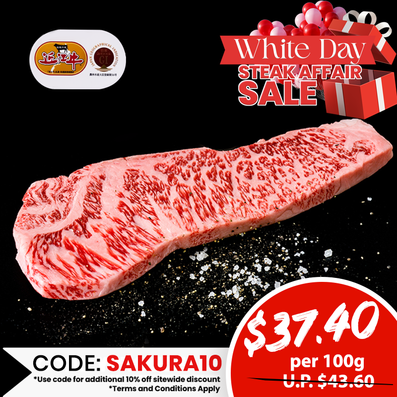 A5 OHMI Beef Super Premium Steak (Sirloin/Ribeye) 100g