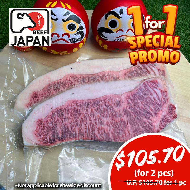 1 FOR 1 A4 SUPER PREMIUM WAGYU BLOCKS (STRIPLOIN/RIBEYE) 500G/BLK