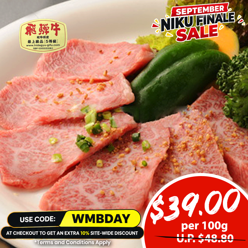 A5 CHAMPION HIDA Beef Super Premium Karubi (Sirloin/Ribeye) 100g