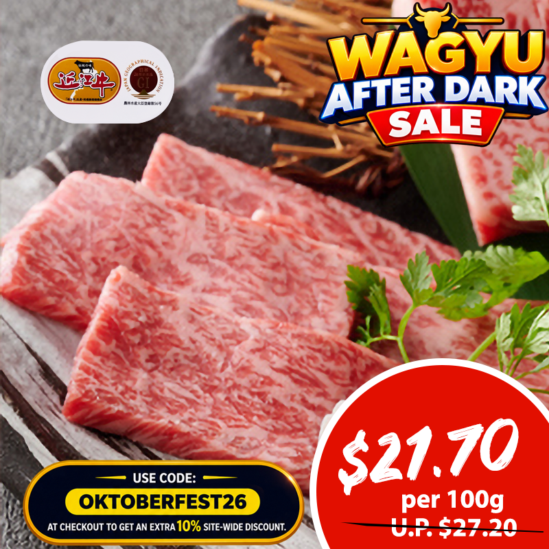 A5 Ohmi Beef Premium Karubi (Chuck Roll) 100g