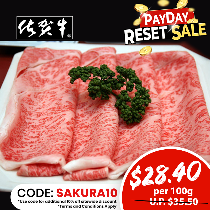A5 SAGA Beef Super Premium Shabu (Sirloin/Ribeye) 100g