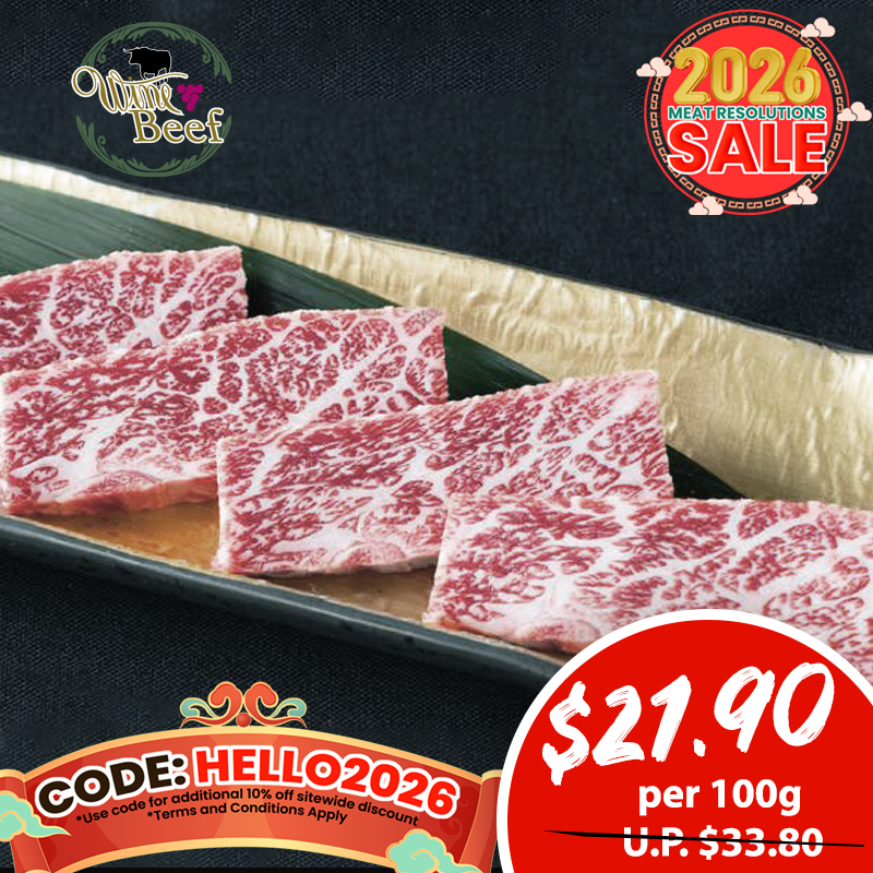 A5 KOBE WINE Beef Super Premium Karubi (Sirloin/Ribeye) 100g