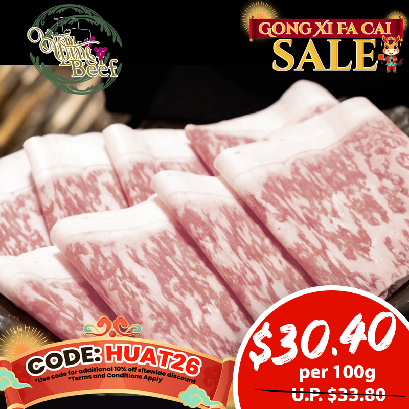 A5 KOBE WINE Beef Super Premium Shabu (Sirloin/Ribeye) 100g