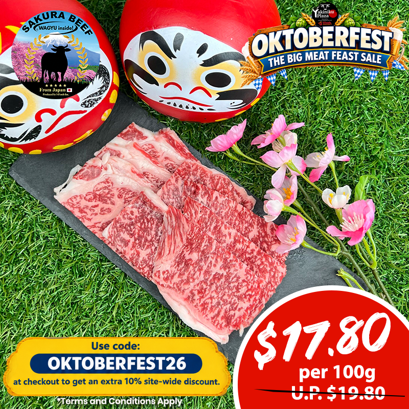 Sakura Beef (Wagyu inside!) Super Premium Karubi (Sirloin/Ribeye) 100g