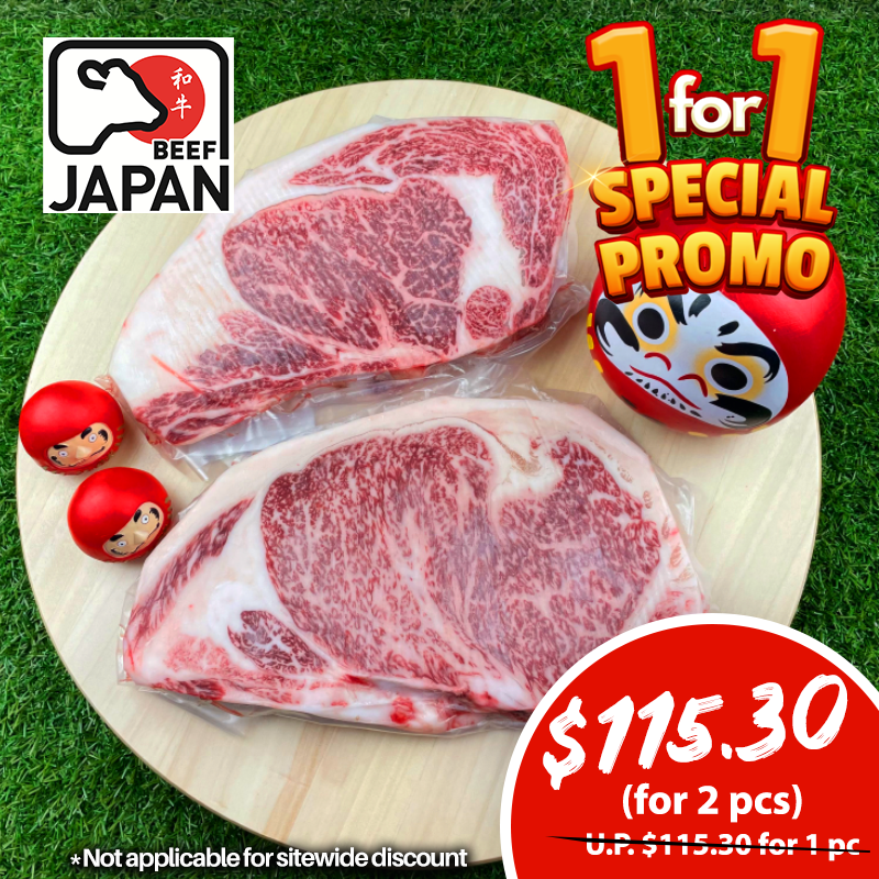 1 FOR 1 A5 SUPER PREMIUM WAGYU BLOCKS (STRIPLOIN/RIBEYE) 500G/BLK