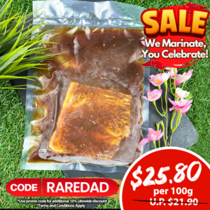 Marinated A4 Super Premium Wagyu Striploin Steak 100g